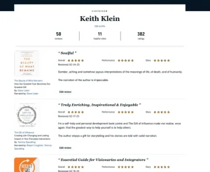 Professional Troublemaker: Luvvie Ajayi Jones TED Talk, Podcast Impact & Honest Book Review 5 Keith Klein - image of first page of Audible Book Reviews