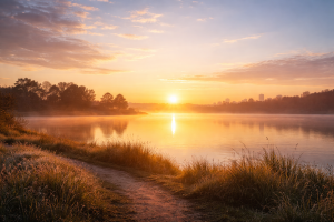 Happy New Year 2026: Embracing Fresh Starts Across Every Corner of Your Life 9 Happy New Year 2026 sunrise over a peaceful lake, symbolizing a calm and hopeful beginning to the new year